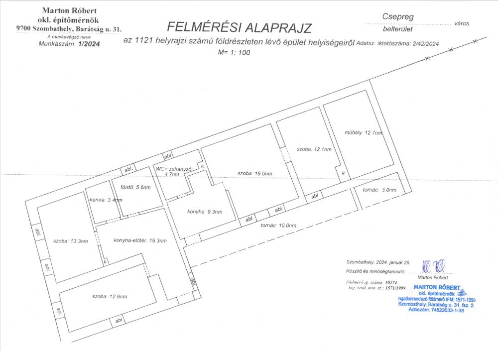 (ABA) Günstige Wohnung in einen Zweifamilienhaus / Wohnkarte möglich! – Csepreg, Bild 14 von 15