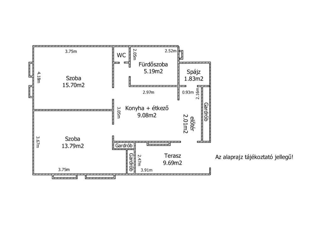 2-room apartment in excellent condition in the city center of Tapolca, photo 24 of 24